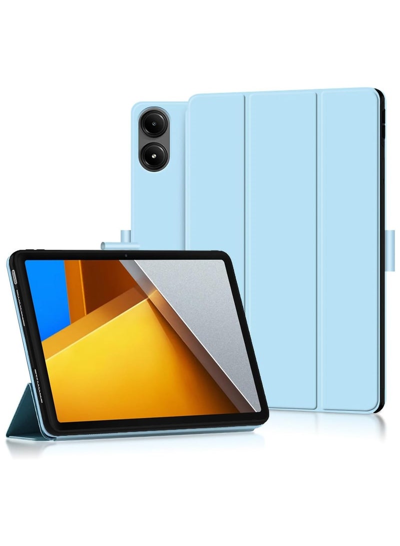 عام شاومي بوكو الوسادة 12.1 بوصة 2024 حالة ، ثلاثي أضعاف حامل غطاء ذكي السيارات ويك مع حامل القلم الرصاص لينة تي بي يو الظهر ل مي بوكو الوسادة 12.1" - Image 1