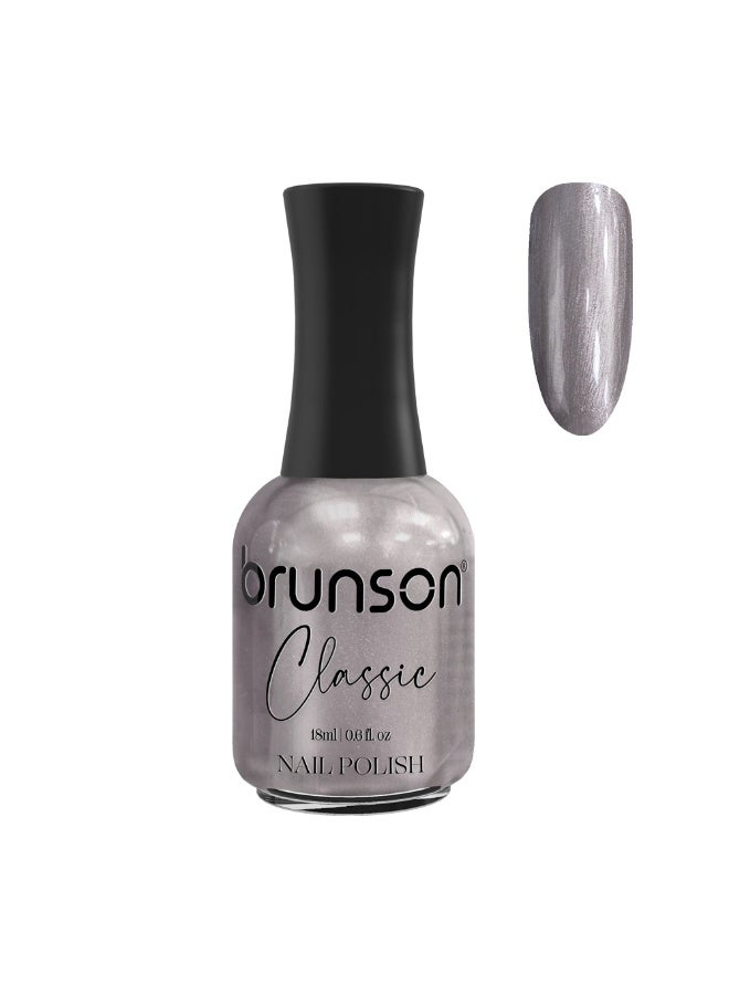 Brunson Classic Nail Polish 18ml Fast Dry Nail Lacquer Nail Harderner Normal Polish Glossy Gel Effect Quick Air Dry Long-Lasting Natural Nail Enamel Salon Quality Manicure Pedicure Regular Polish - Image 1