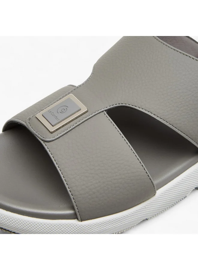 Le Confort Men Metal Accent Slip-On Comfort Sandals