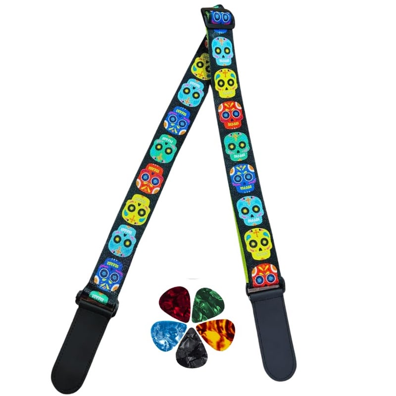 Mocking Bird Guitar Strap for Acoustic Adjustable Buckle Electric Guitar Strap Polyester Guitar Belt For Acoustic/Bass/Electric Guitars - Image 1