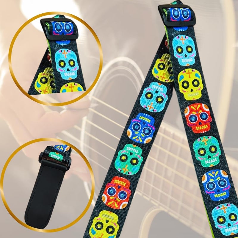 Mocking Bird Guitar Strap for Acoustic Adjustable Buckle Electric Guitar Strap Polyester Guitar Belt For Acoustic/Bass/Electric Guitars - Image 3