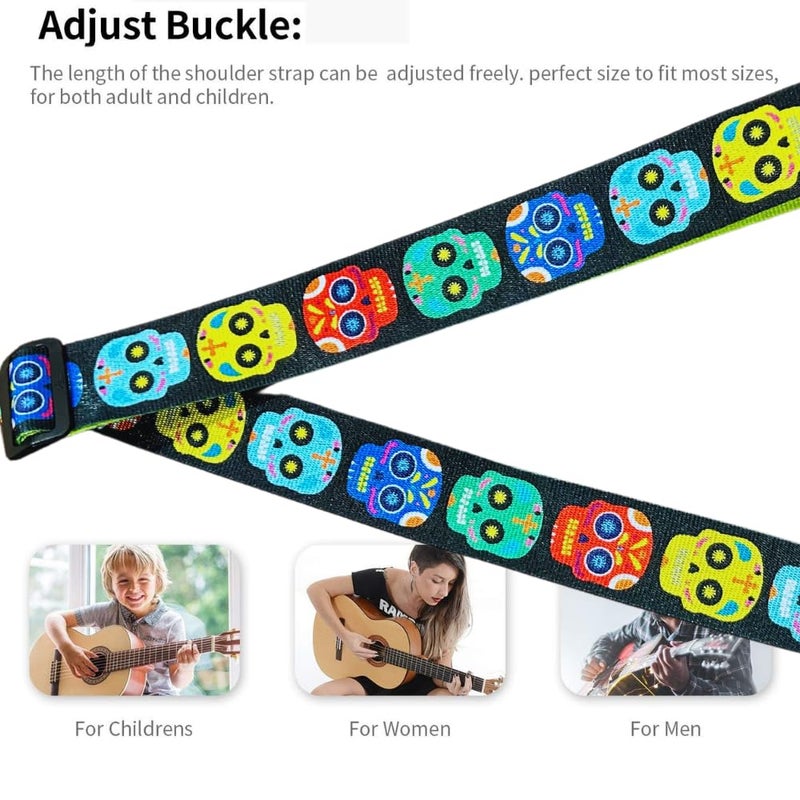 Mocking Bird Guitar Strap for Acoustic Adjustable Buckle Electric Guitar Strap Polyester Guitar Belt For Acoustic/Bass/Electric Guitars - Image 2