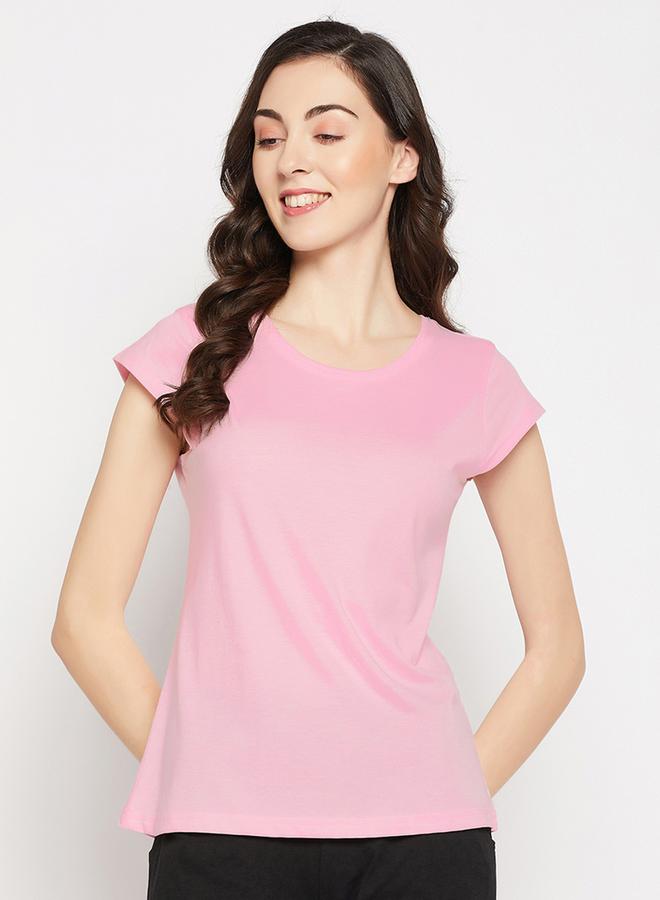 Clovia Regular Fit Basic Cotton T-Shirt - Image 1