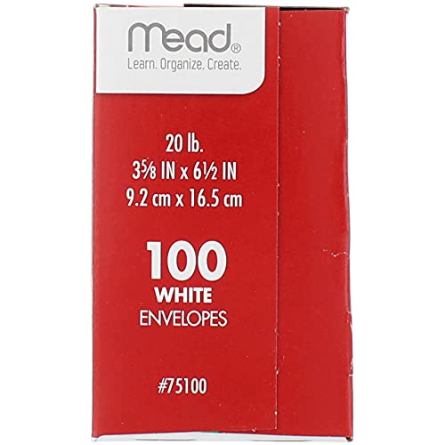 Mead #6 3/4 White Envelopes #75100, 100 Count, 2-pack (200 Total) - Image 3