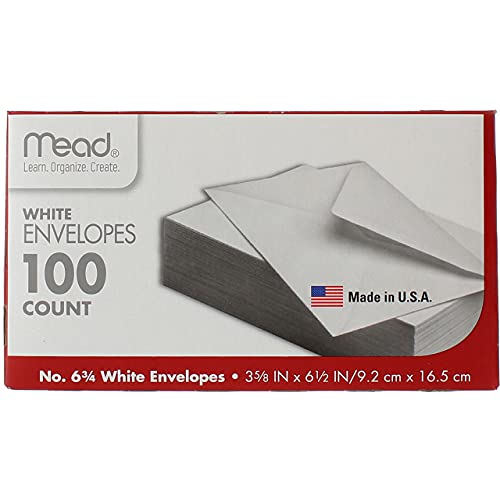 Mead #6 3/4 White Envelopes #75100, 100 Count, 2-pack (200 Total) - Image 4