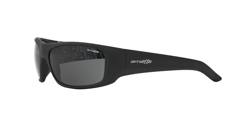 Arnette Men's AN4182 Hot Shot Wrap Sunglasses, Fuzzy Black/Grey, 62 mm - Image 3