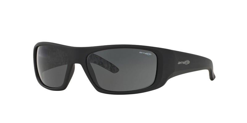 Arnette Men's AN4182 Hot Shot Wrap Sunglasses, Fuzzy Black/Grey, 62 mm - Image 2