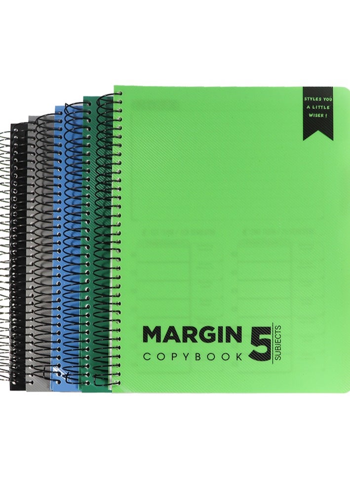 Generic - A4 Wire Sketch Plastic Cover Margin (5 Items)5 SUB(200 Sheets) - Image 1