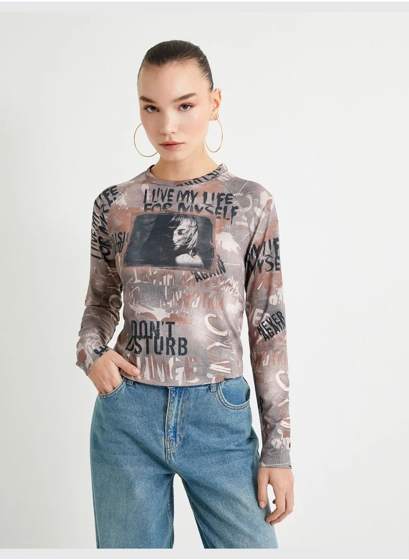 كوتون Long Sleeve T-Shirt