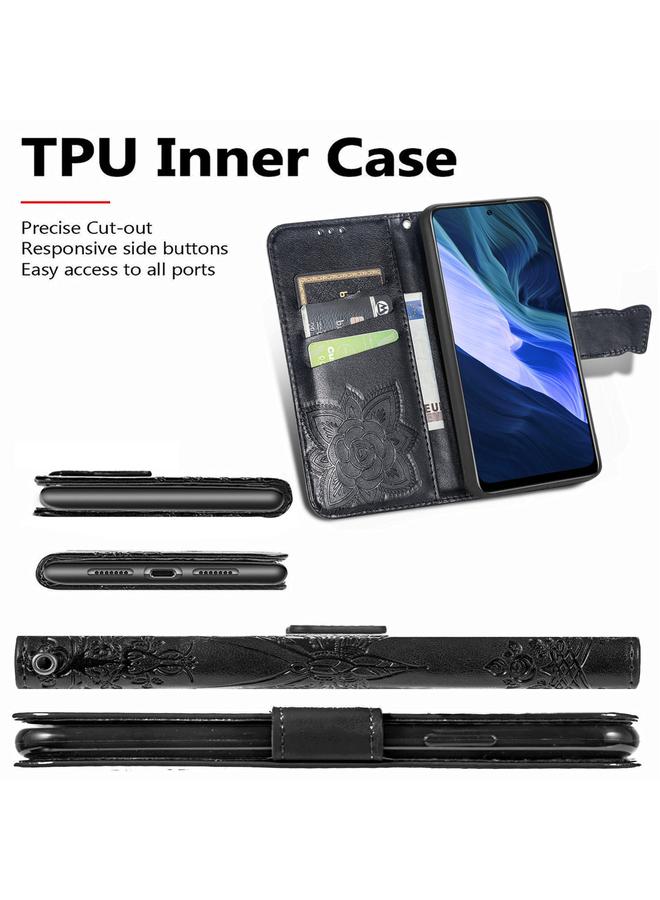 S-TOP Butterfly Love Flowers Embossed Horizontal Flip Leather Case with Holder & Card Slots & Wallet & Lanyard For Infinix Note 10 - Image 3