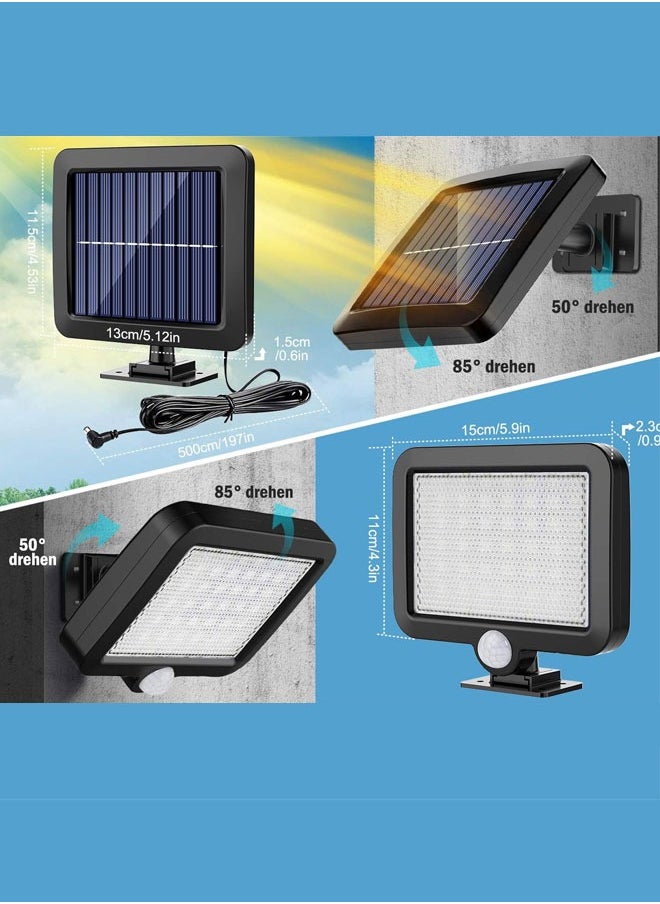 Solar Lights Outdoor LED with Lights Reflector Motion Sensor Wall Lights,IP65 Waterproof Solar Powered for Garden Patio Yard (2Pack)