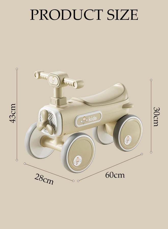 DUNISO دراجة توازن للأطفال بأربع عجلات، سكوتر بدون دواسات للأطفال، لعبة دراجة داخلية وخارجية، مع موسيقى وإضاءة، توجيه مستقل محدود، مريحة ومتينة، مناسبة للأطفال من عمر 1 إلى 4 سنوات - Image 2