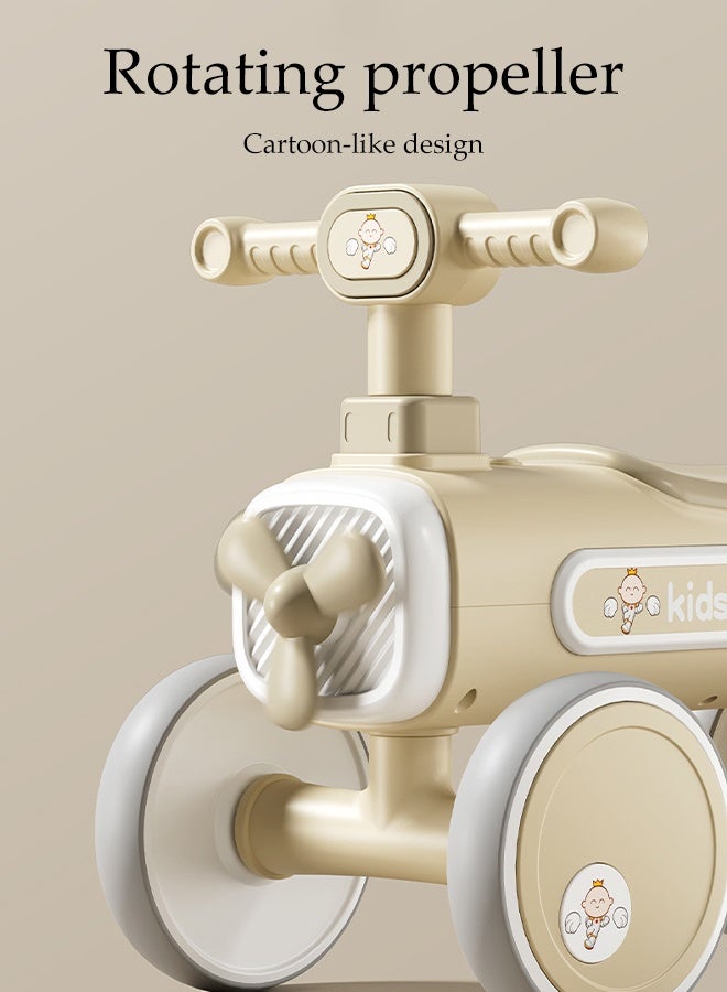 DUNISO دراجة توازن للأطفال بأربع عجلات، سكوتر بدون دواسات للأطفال، لعبة دراجة داخلية وخارجية، مع موسيقى وإضاءة، توجيه مستقل محدود، مريحة ومتينة، مناسبة للأطفال من عمر 1 إلى 4 سنوات - Image 4