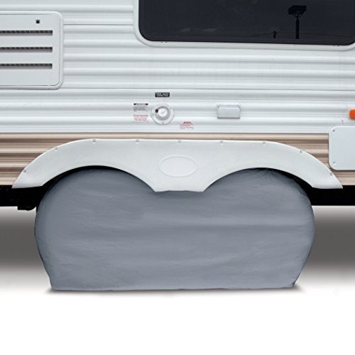Classic Accessories Over Drive RV Dual Axle Wheel Cover, Wheels up to 27"DIA, White - Image 2