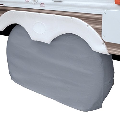 Classic Accessories Over Drive RV Dual Axle Wheel Cover, Wheels up to 27"DIA, White - Image 5