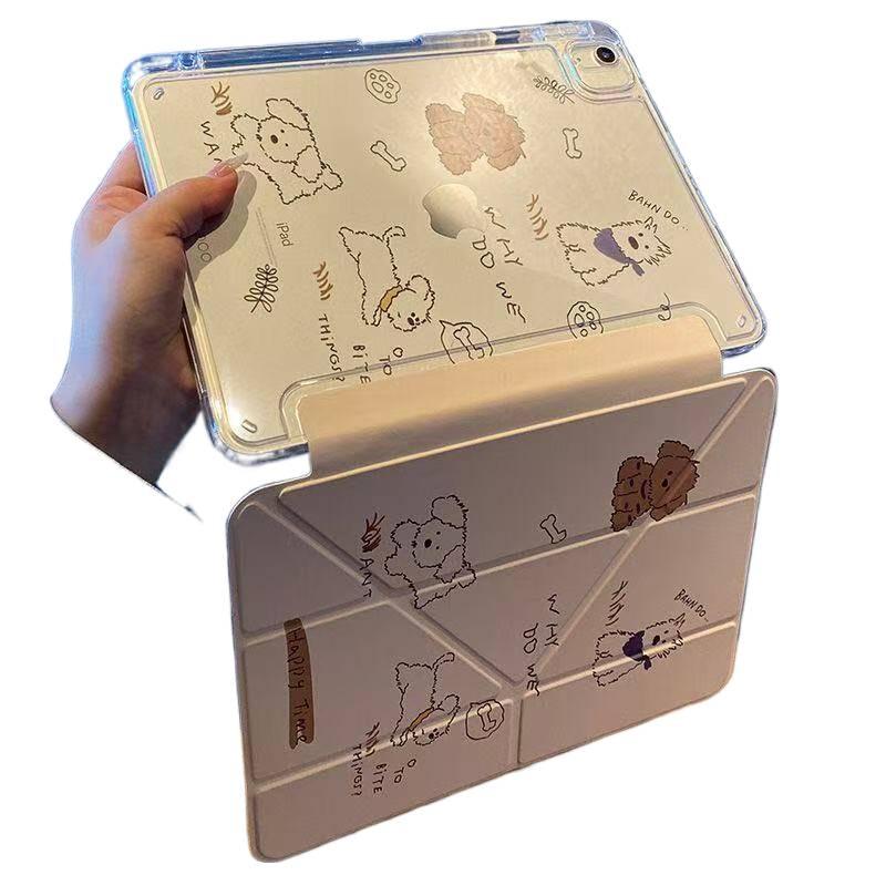 DGG حافظة آيباد شفافة بظهر واضح لجهاز iPad Air باللون شفاف بظهر شفاف - Image 4