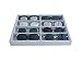 Svea Display Svea Display Large Grey Premium Quality Velvet Glasses Tray Display Storage with Rearrangeable Compartments Stackable  - Image 2