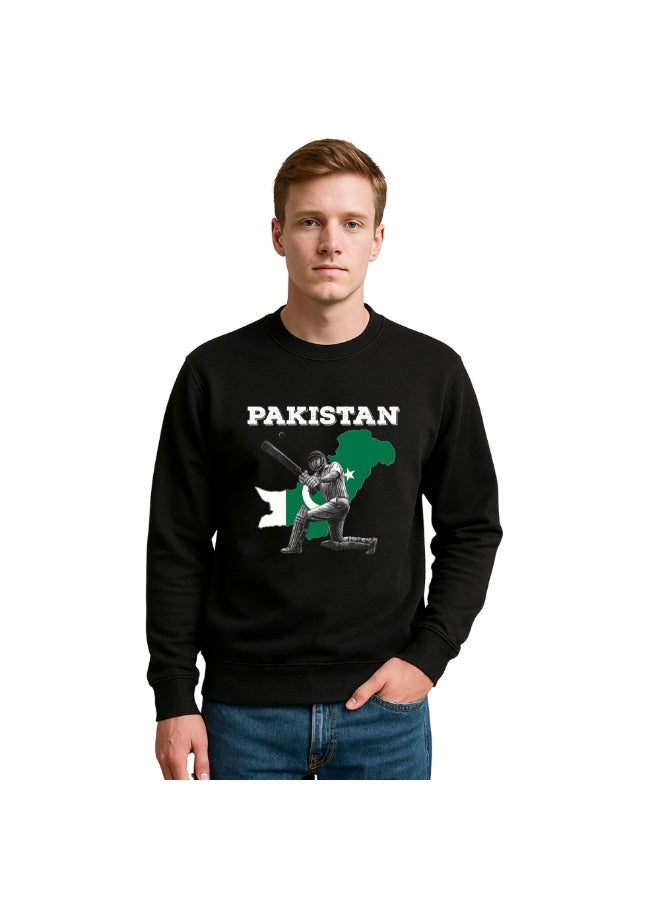 PRINTSHOP4ME Pakistan Men’s Sweatshirt–Printed Pakistan Graphic Design–Long Sleeve Soft Cotton Sweatshirt–Comfortable And Stylish For Travel, Casual Wear&Outdoor Use  - Image 1
