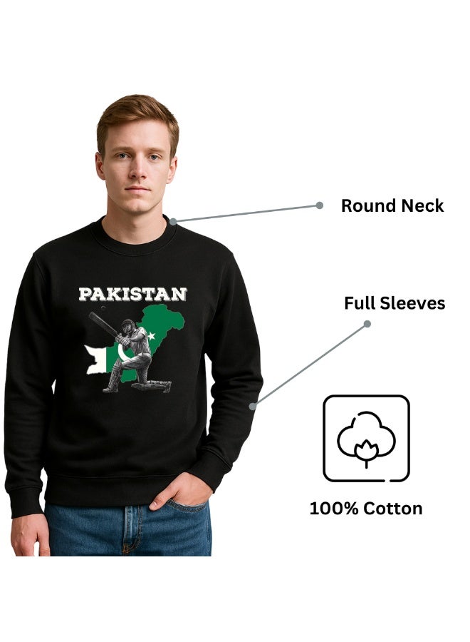PRINTSHOP4ME Pakistan Men’s Sweatshirt–Printed Pakistan Graphic Design–Long Sleeve Soft Cotton Sweatshirt–Comfortable And Stylish For Travel, Casual Wear&Outdoor Use  - Image 5