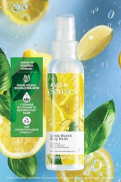 Avon Senses Body Mist 100ml Lemon Burst Lemon Basil Scent - Image 3