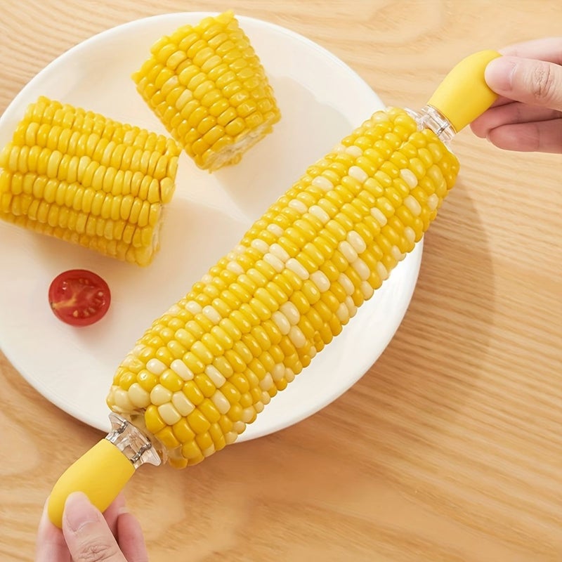 4pcs Multi Functional Corn Grilling Forks Plus 1pc Fruit Vegetable Peeler With Storage Box Made of PET Material and Stainless Steel Blades - Image 5