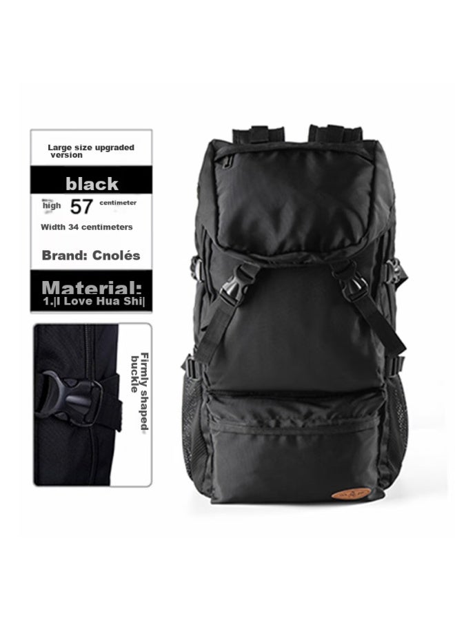 Landcase Travel Backpack For Men, Large Capacity Backpack, Luggage Bag, Multifunctional Outdoor Sports Hiking Bag, 8051 Black Large - Image 2