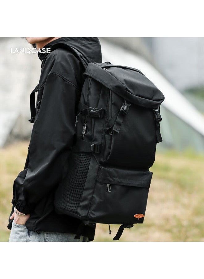 Landcase Travel Backpack For Men, Large Capacity Backpack, Luggage Bag, Multifunctional Outdoor Sports Hiking Bag, 8051 Black Large - Image 1