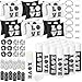 Heigble 60 Pcs Volleyball Team Gifts 12 Cosmetic Makeup Bags 12 Hair Scrunchies 12 Charm Bracelet 12 Lip Balm 12 Lipstick Holder Keychain Volleyball Party Favors Supplies Black - Image 2