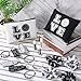 Heigble 60 Pcs Volleyball Team Gifts 12 Cosmetic Makeup Bags 12 Hair Scrunchies 12 Charm Bracelet 12 Lip Balm 12 Lipstick Holder Keychain Volleyball Party Favors Supplies Black - Image 4
