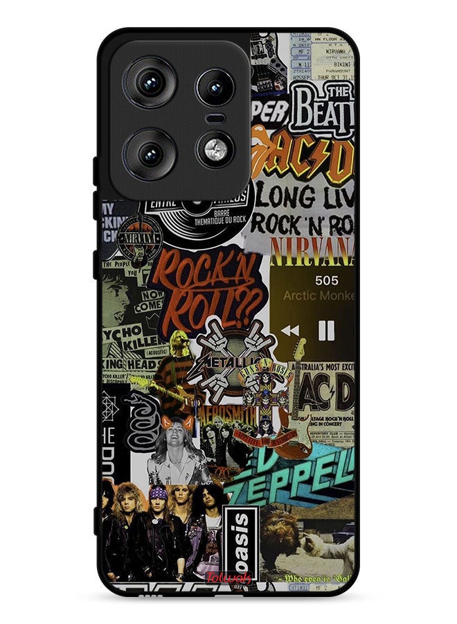 Tolwak Motorola Edge 50 Pro 5G Protective Case Cover Long Live Rock N Roll - Image 1