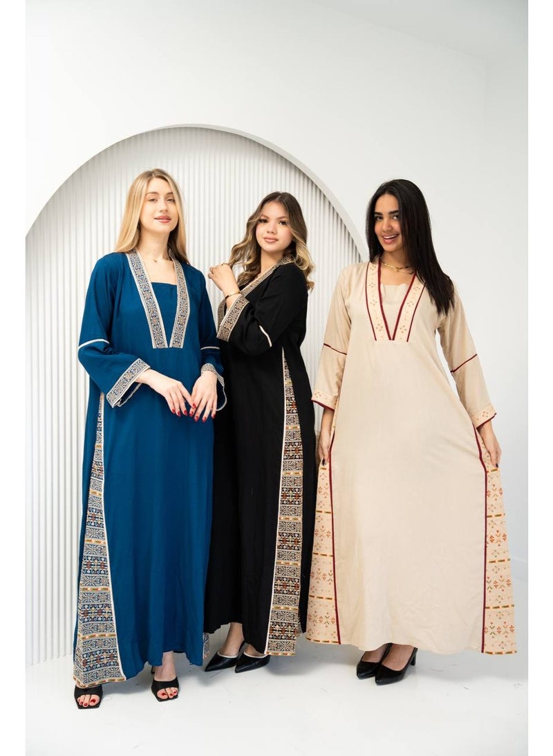 AFandina Luxurious jalabiya with distinctive design SM - 7 - Image 3