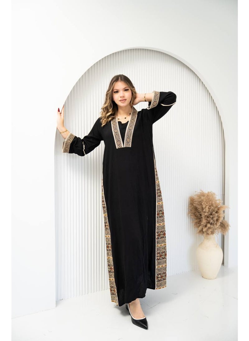 AFandina Luxurious jalabiya with distinctive design SM - 7 - Image 2