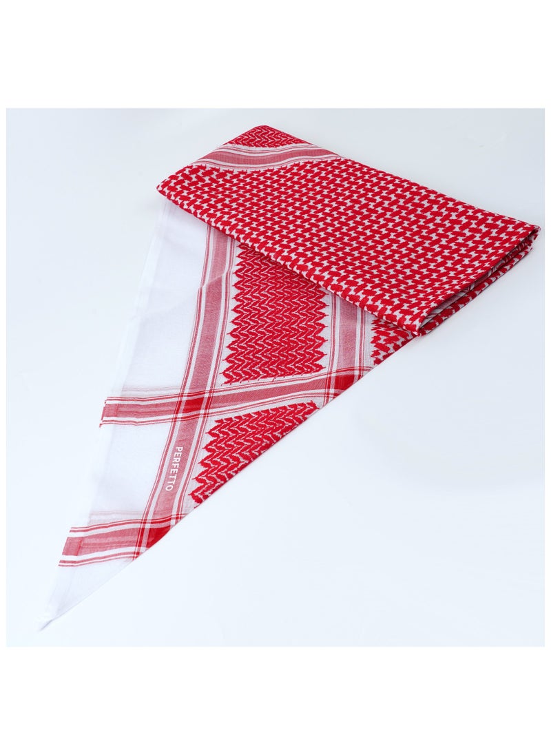 GALADUNE Classic Casual  Men's Red shemagh, Premium Cotton Blend Material H53  - Image 2