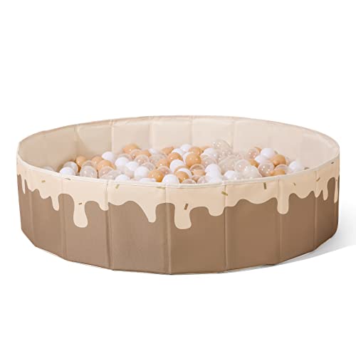 TRENDPLAY Baby Ball Pit for Toddlers13 Foldable Kids Ball Pits Play Tent Crawl Playpen Ball Pool Playhouse with Storage Bag for Boys Girls Dogs Cats Festival Play Balls Not Included Doughnuts - Image 1