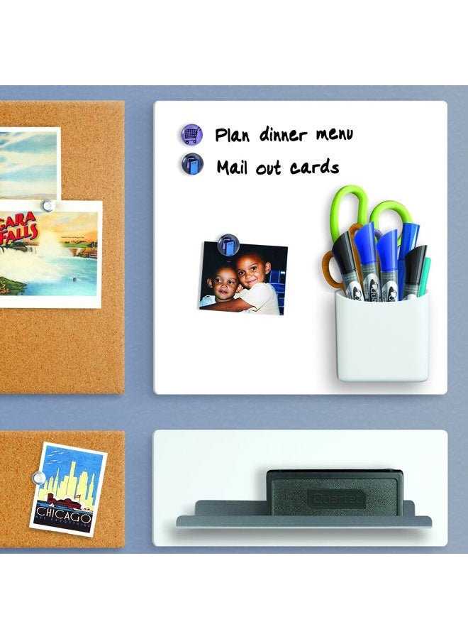 Quartet Magnetic Pen and Pencil Cup Holder, Black (48120-BK) - Image 4