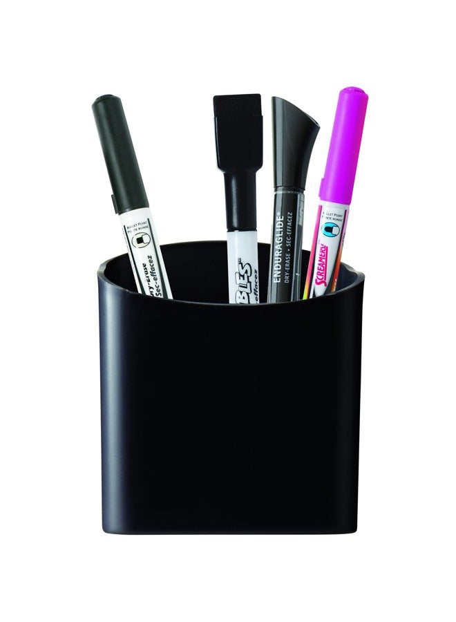Quartet Magnetic Pen and Pencil Cup Holder, Black (48120-BK) - Image 2