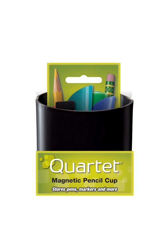 Quartet Magnetic Pen and Pencil Cup Holder, Black (48120-BK) - Image 3