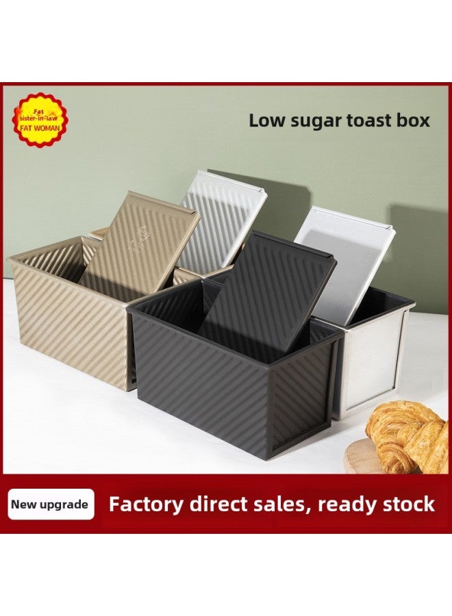 Toast Mold 450g Household Baking Tools Toast Baking Pan Baking Bread Non-stick Toast Box Cake Baking Pan-Color:900g Aluminum Alloy Special Grade Non-stick - Image 2