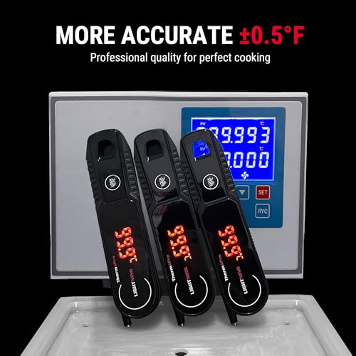 ThermoPro Lightning 1-Second Instant Read Meat Thermometer, Kitchen Food Thermometer with Auto Wake/Sleep/180° Rotating Display, Waterproof Cooking Thermometer for Oil Deep Fry Smoker BBQ Grill - Image 4