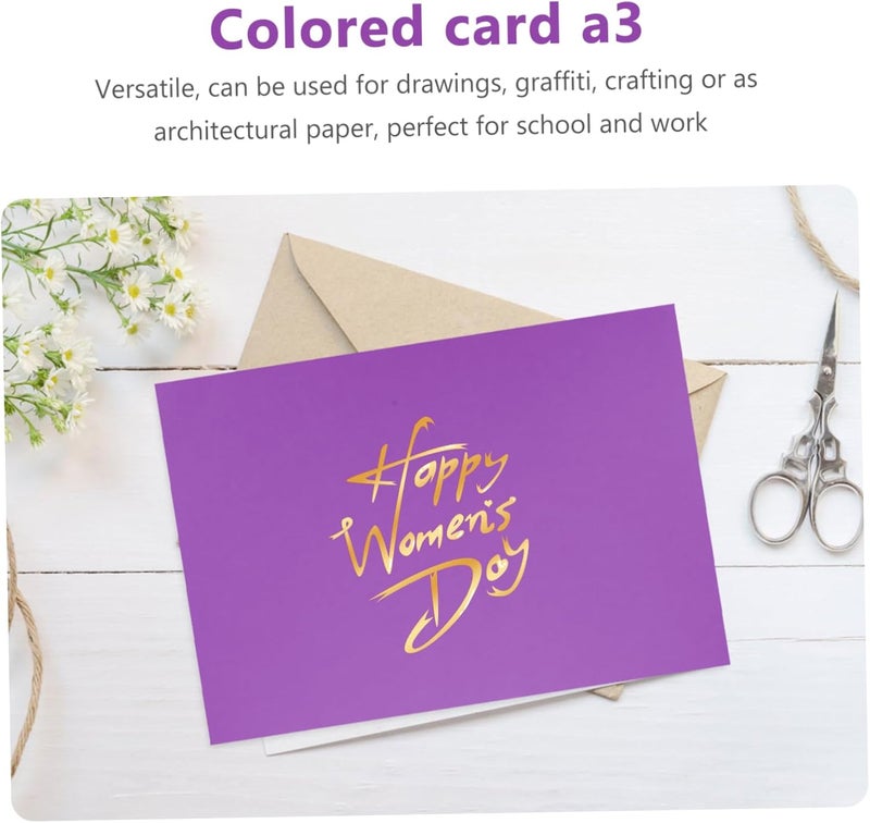 Uonlytech 50sheets Cardstock Paper for Painting Crafts and Greeting Cards Smooth for Boys and Girls and Art Projects - Image 3