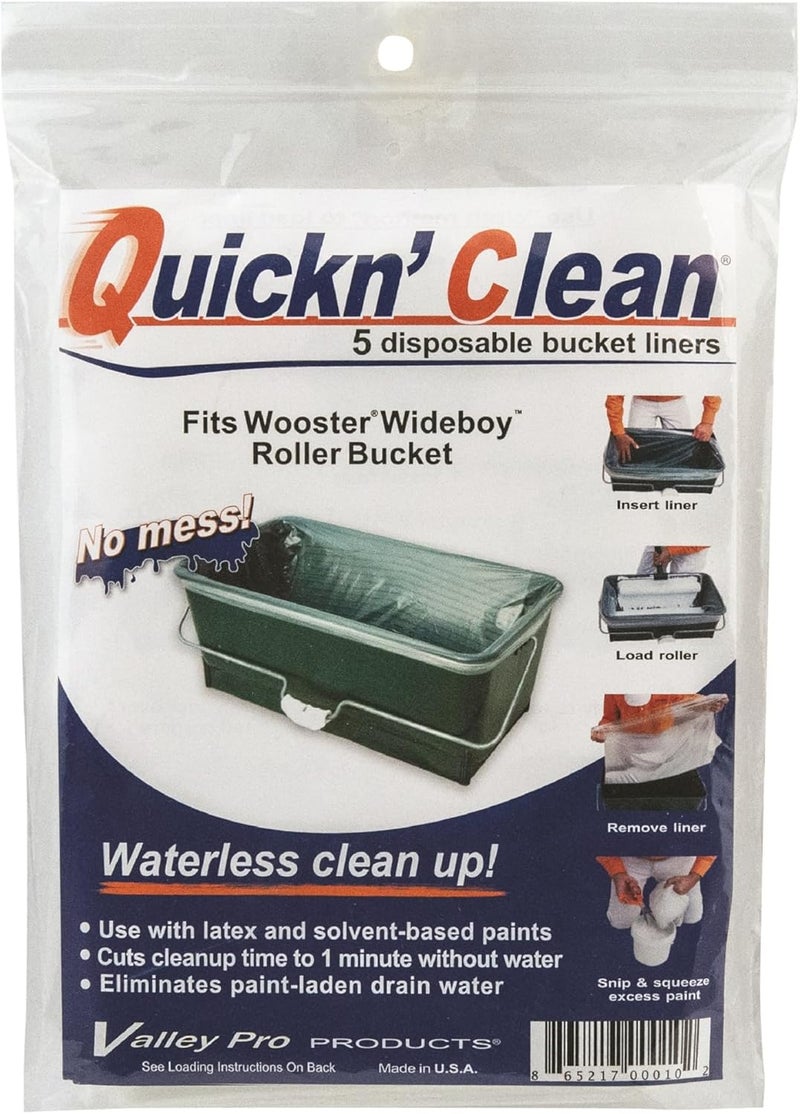 Wooster 221011 R472 Quickn Clean Wideboy Bucket Liner (5 Pack) - Image 1