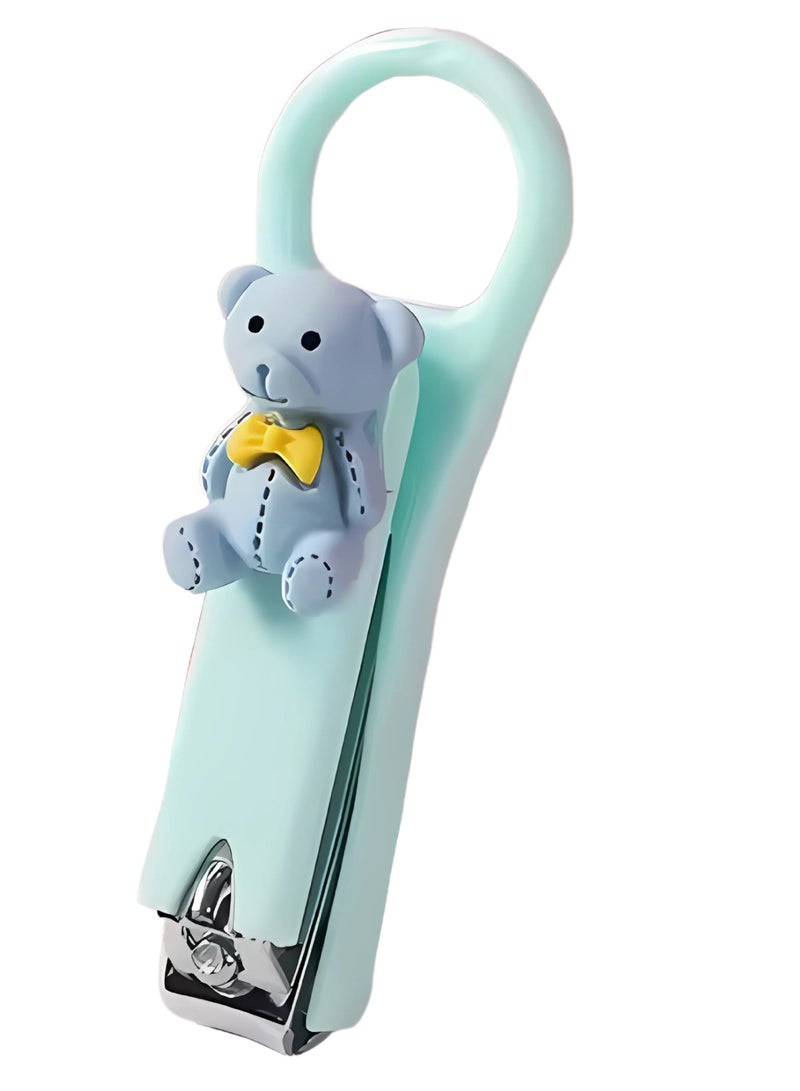 تويسو قصافة أظافر للأطفال من Twisoo Baby - ماكينة تشذيب أظافر من الفولاذ المقاوم للصدأ، مضادة للرذاذ، مقص أظافر محمول بتصميم رائع، مثالية للمنزل والسفر والاستخدام اليومي (الدب) - Image 1