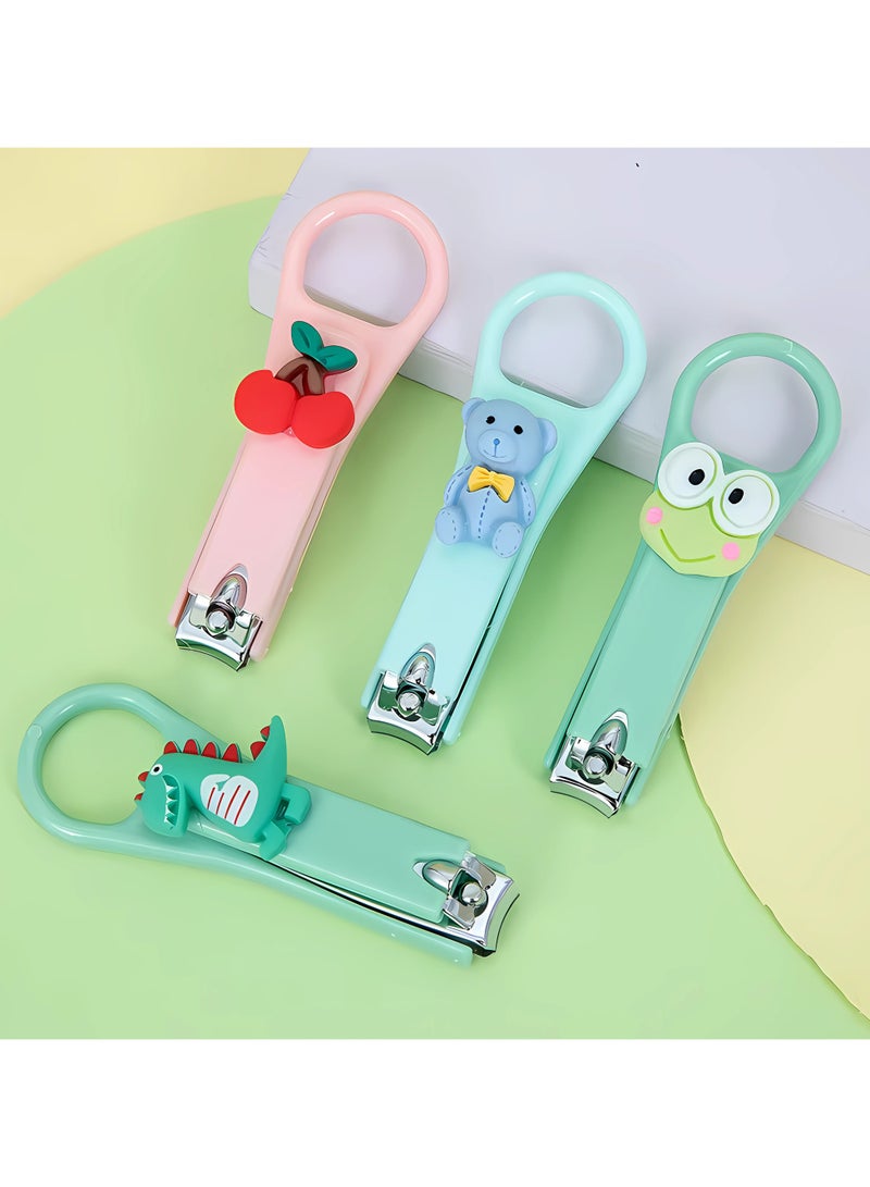 تويسو قصافة أظافر للأطفال من Twisoo Baby - ماكينة تشذيب أظافر من الفولاذ المقاوم للصدأ، مضادة للرذاذ، مقص أظافر محمول بتصميم رائع، مثالية للمنزل والسفر والاستخدام اليومي (الدب) - Image 5
