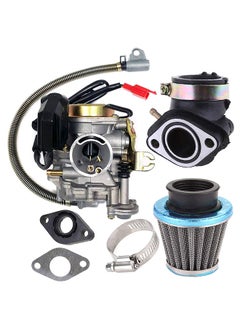 Generic Carburetor Fit for GY6 50CC 49CC 4 Stroke Scooter Taotao Engine 18mm Carb Intake Manifold Air Filter  - Image 1