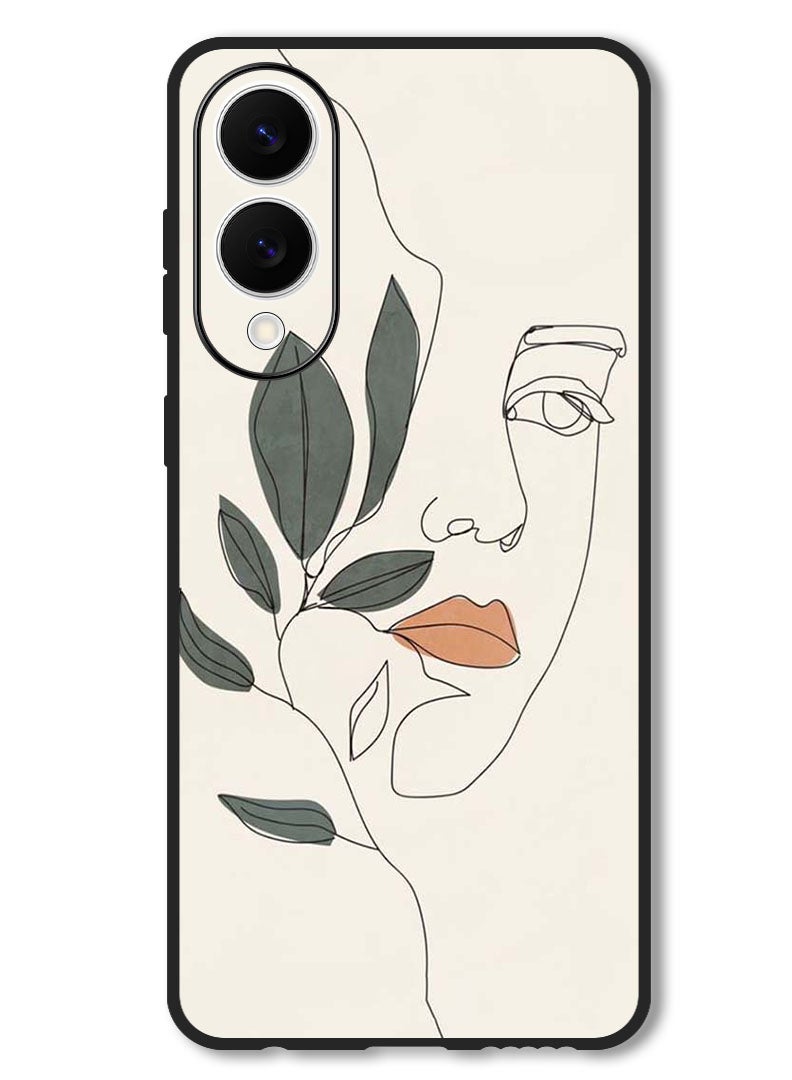 Theodor Case Compatible with Samsung Galaxy S25 Edge 6.7 Inch Protection Shockproof Bumper Cover Girl Art - Image 1