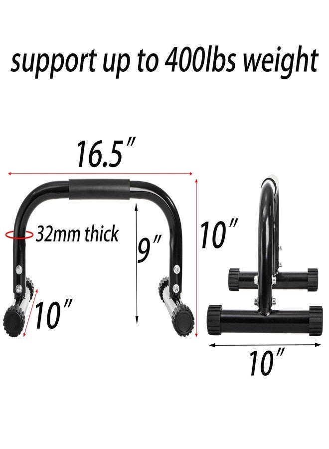 TOPZEA 2 Pack Parallettes Bars, 10" High Steel Push Up Handles Bars Strength Training Anti-Slip Calisthenics Equipment for Handstand, Full Planche, L-sit & Dip, Home Fitness & Gym Floor Workouts - Image 2