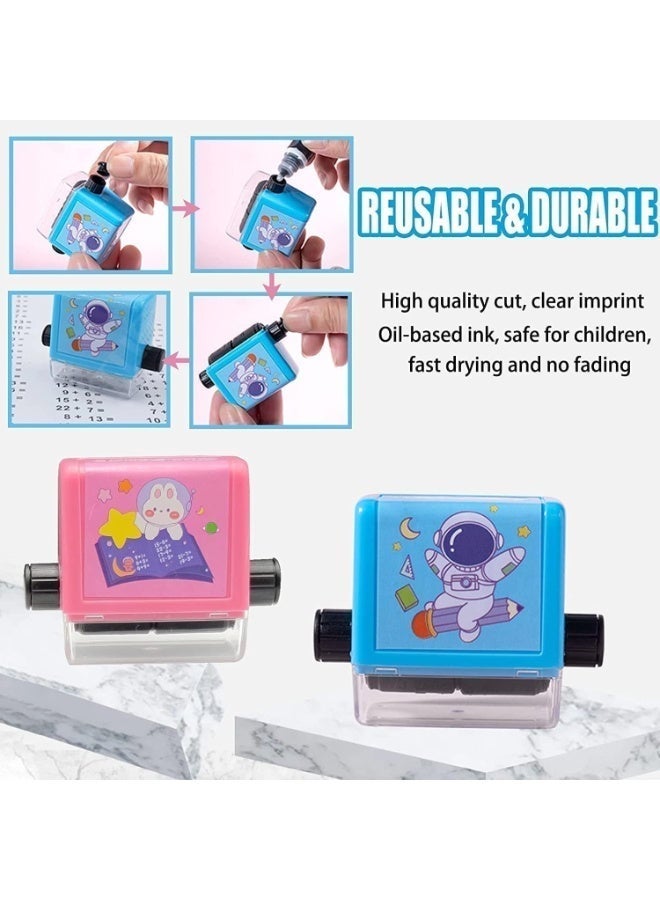 4 قطع من الرياضيات طوابع الأسطوانة للأطفال ، إضافة وخصم التدريس طوابع قسم الضرب ، ممارسة الرياضيات الذكية في حدود 100 ، لمواد تدريس رياض الأطفال في مرحلة ما قبل المدرسة - Image 4