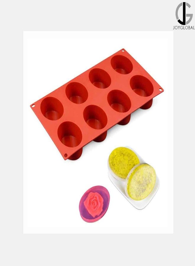 JoyGlobal Silicone 8-Cavity Oval for Soap - 80 Grams - Image 4