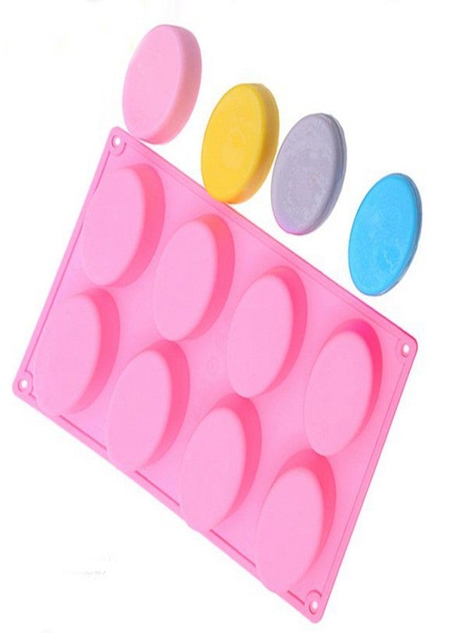 JoyGlobal Silicone 8-Cavity Oval for Soap - 80 Grams - Image 1