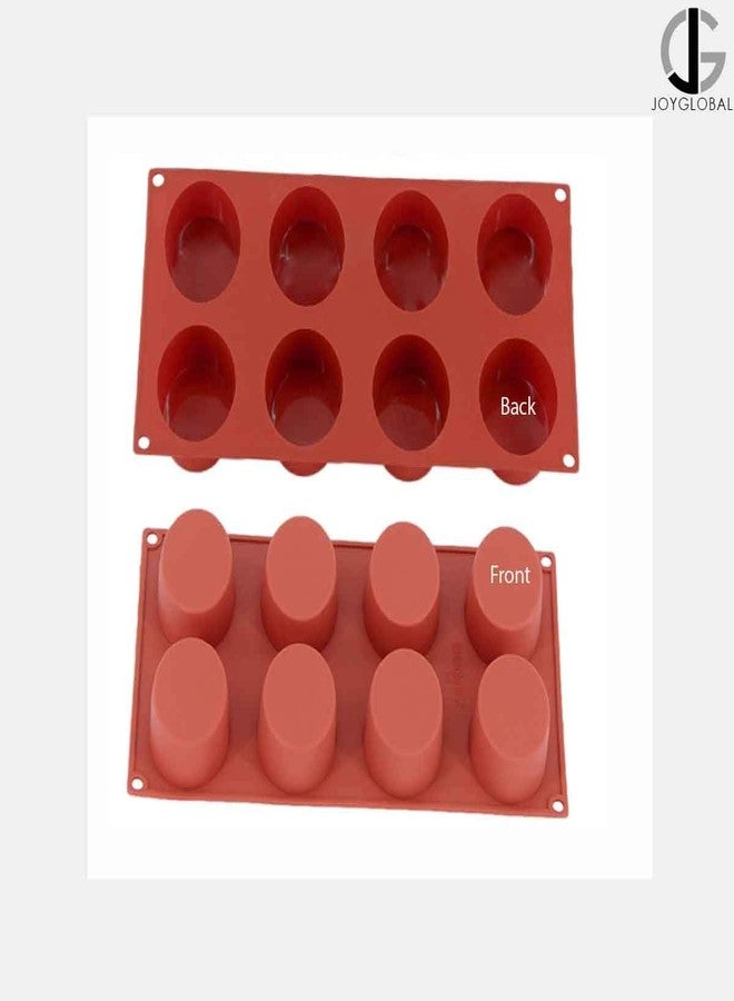 JoyGlobal Silicone 8-Cavity Oval for Soap - 80 Grams - Image 5